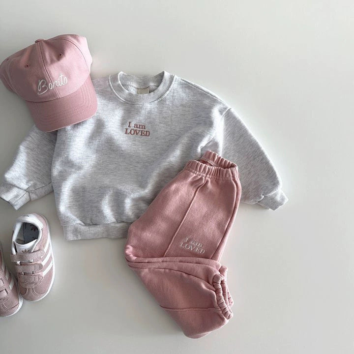 Autumn Baby Kids Unisex Casual Letters Pattern Long Sleeves Top Pullover and Pants Clothing Set