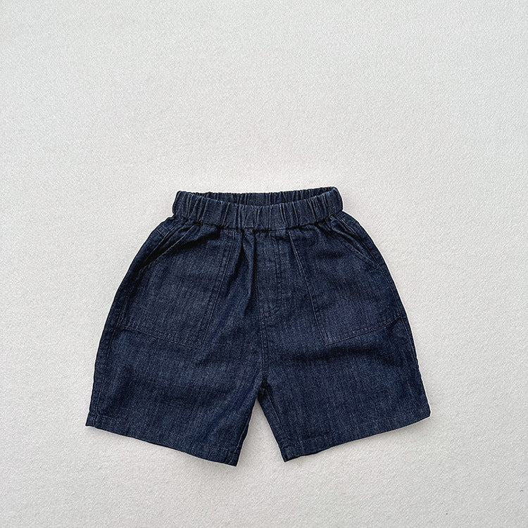 Summer Arrival Unisex Dark Blue Denim Shorts