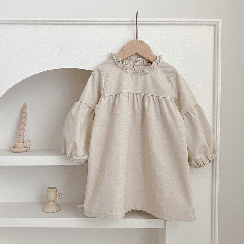 Solid Color Fashion Simple Style Dress & Onesie