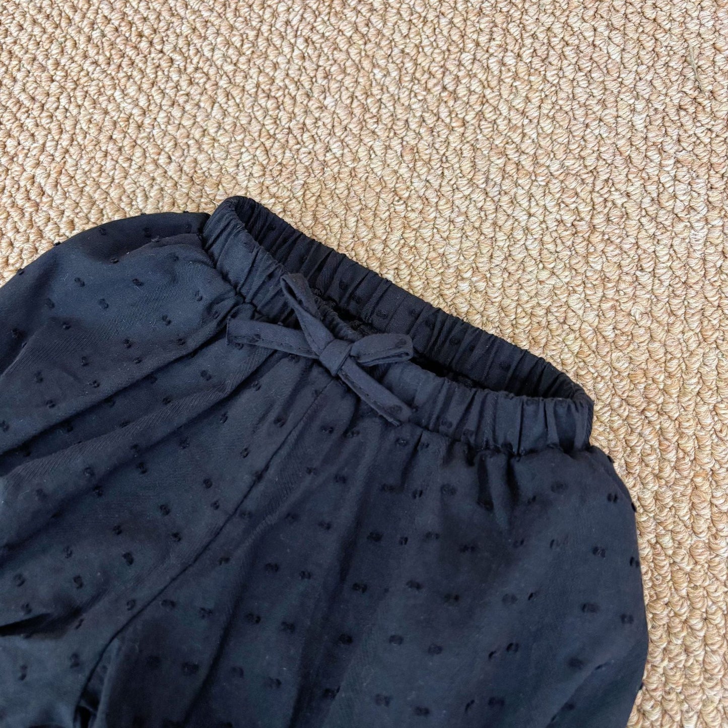 Summer Hot Selling Baby Girls Sleeveless Butterfly-bows Pattern Top Vest and Black Shorts Clothing Set