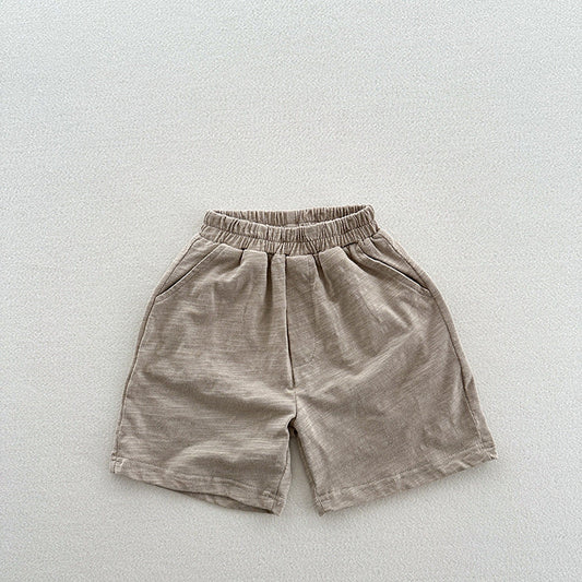 Summer Arrival Unisex Casual Solid Color Cotton Shorts