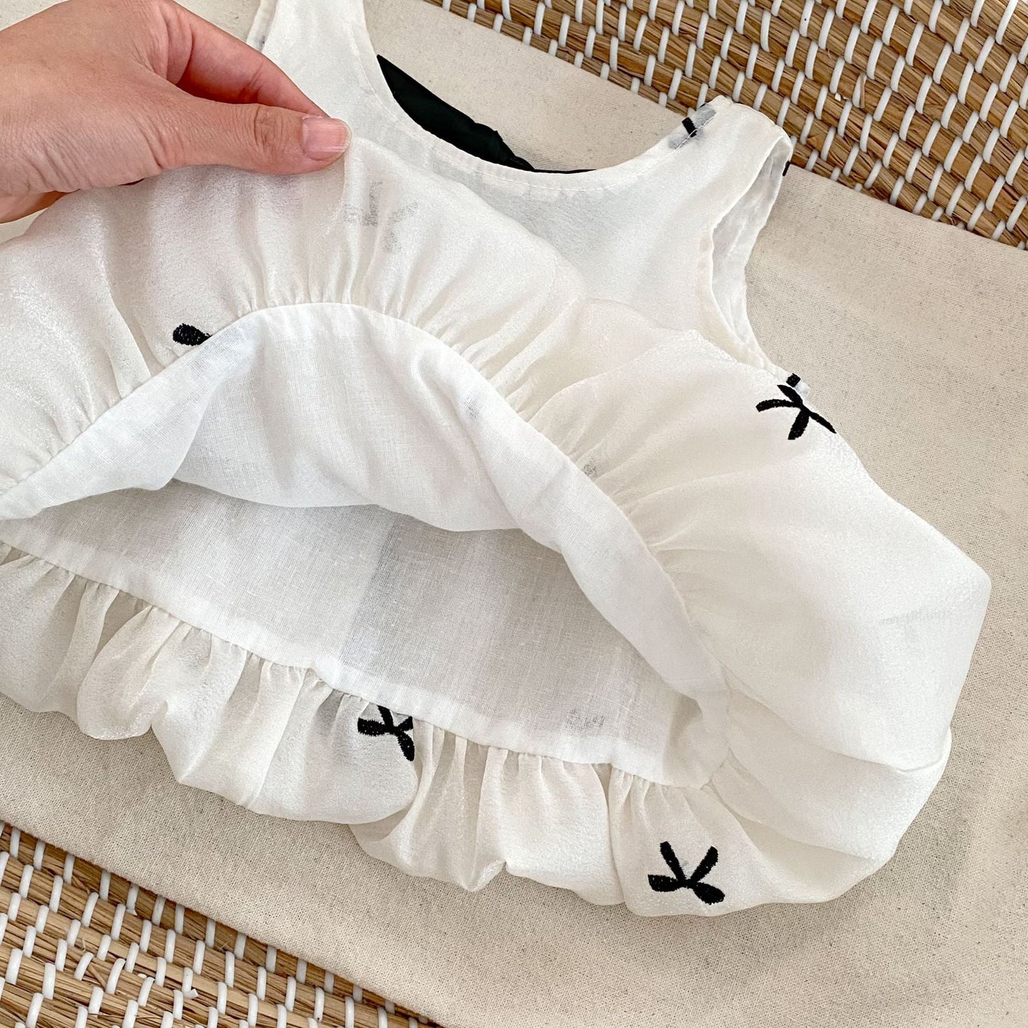 Summer Baby Kids Girls Butterfly-bows Pattern Sleeveless Top and Plain Shorts Clothing Set