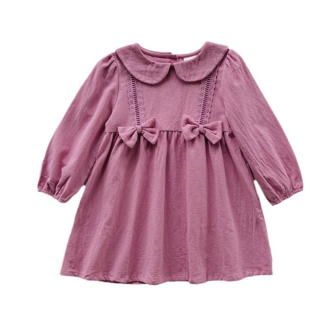 Solid Color Mesh Patched Design Dress