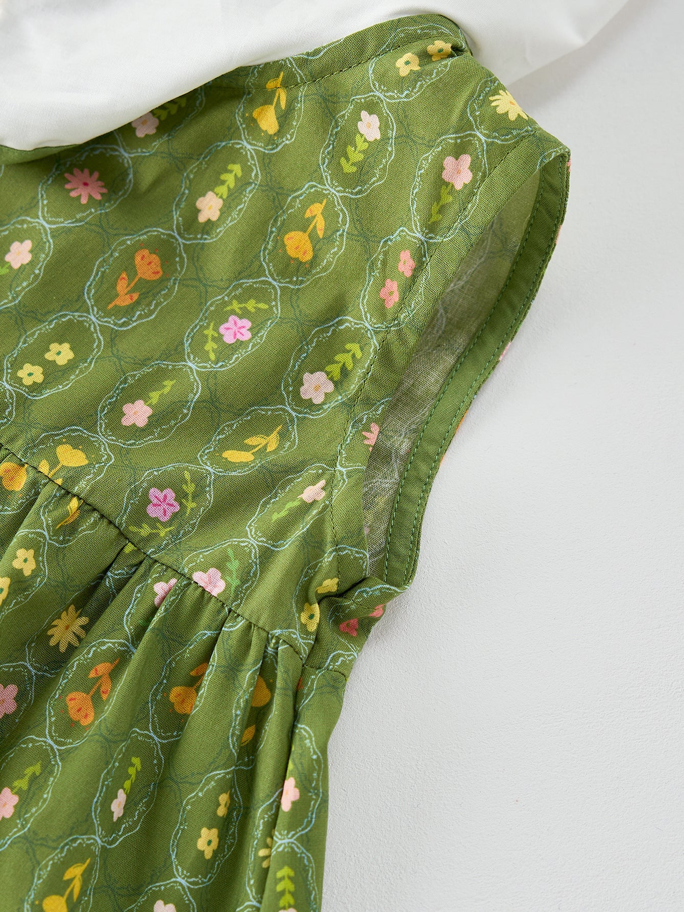 Summer Baby Kids Girls Floral Sleeveless Embroidery Collar Dress