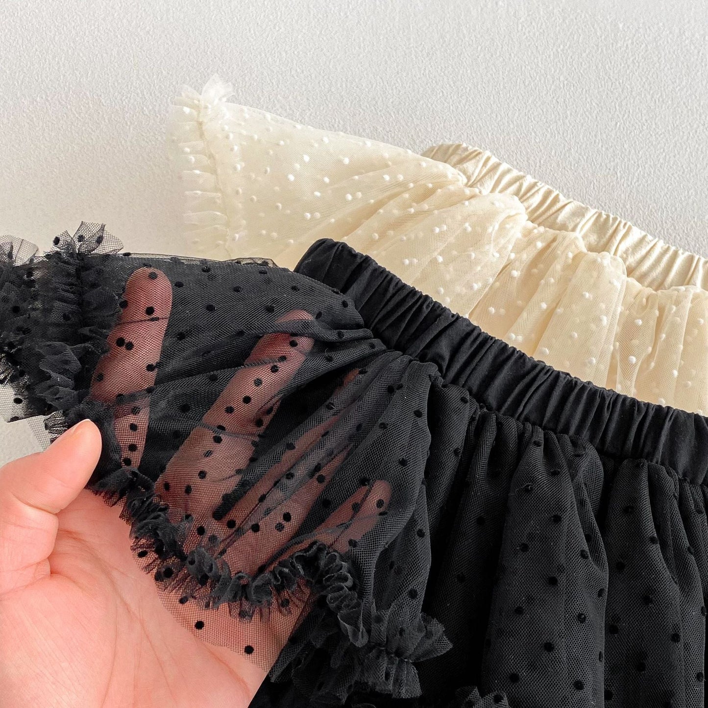 Summer Hot Selling Baby Girls Sleeveless Solid Color Vest and Tulle Patchwork Bloomers Clothing Set