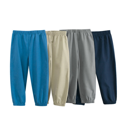 Children’s Summer Boys’ Solid Color Thin Breathable Pants – Casual Kids Trousers