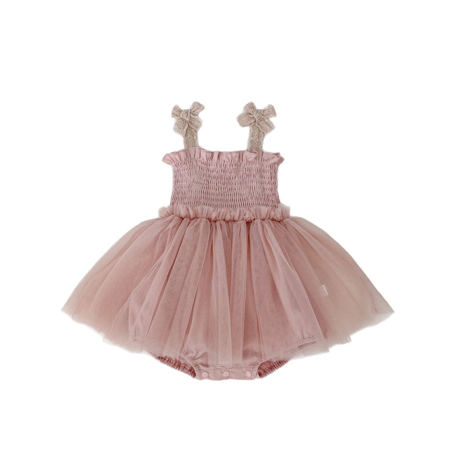 Summer Arrival Baby Girls Cute Solid Color Pleated Sleeveless Dress Design Strap Onesies
