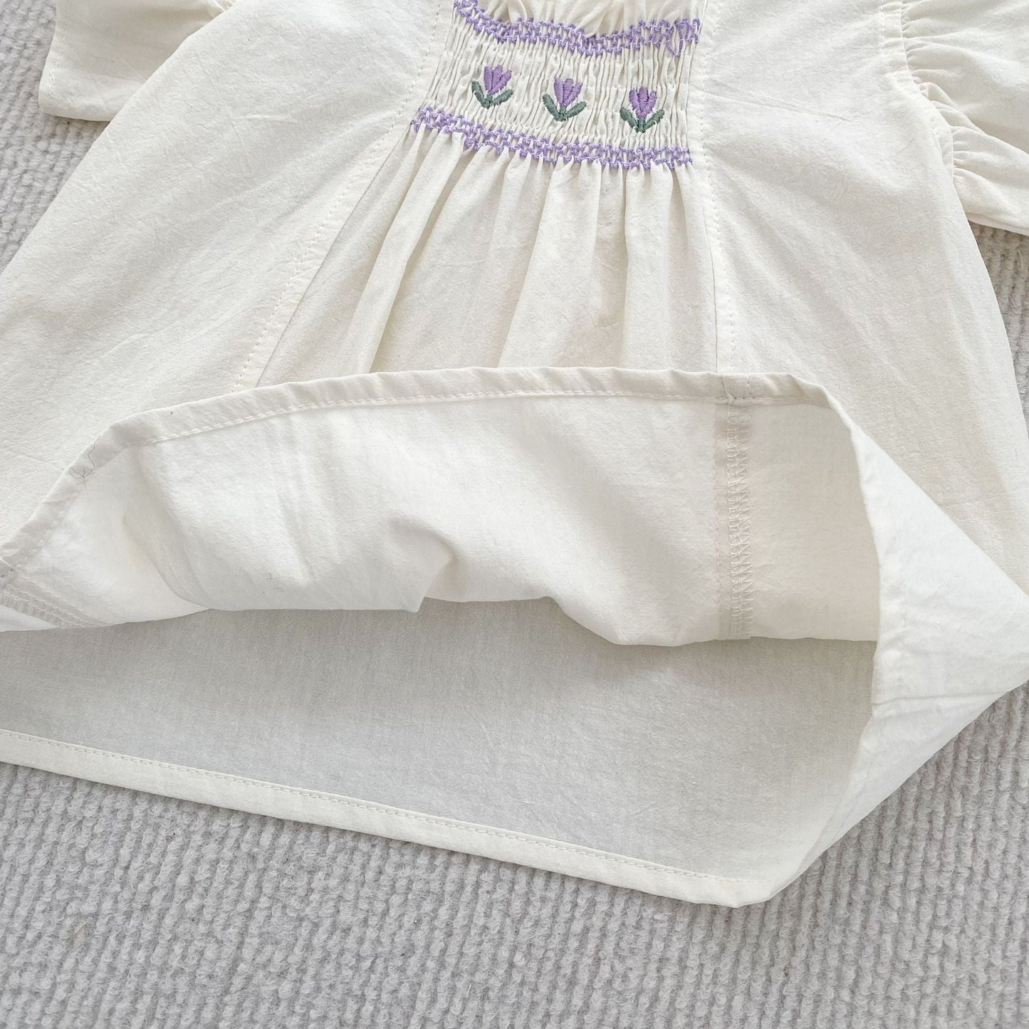Summer Baby Kids Flowers Pattern Fly Sleeves Top and Plain Shorts Clothing Set for Girls
