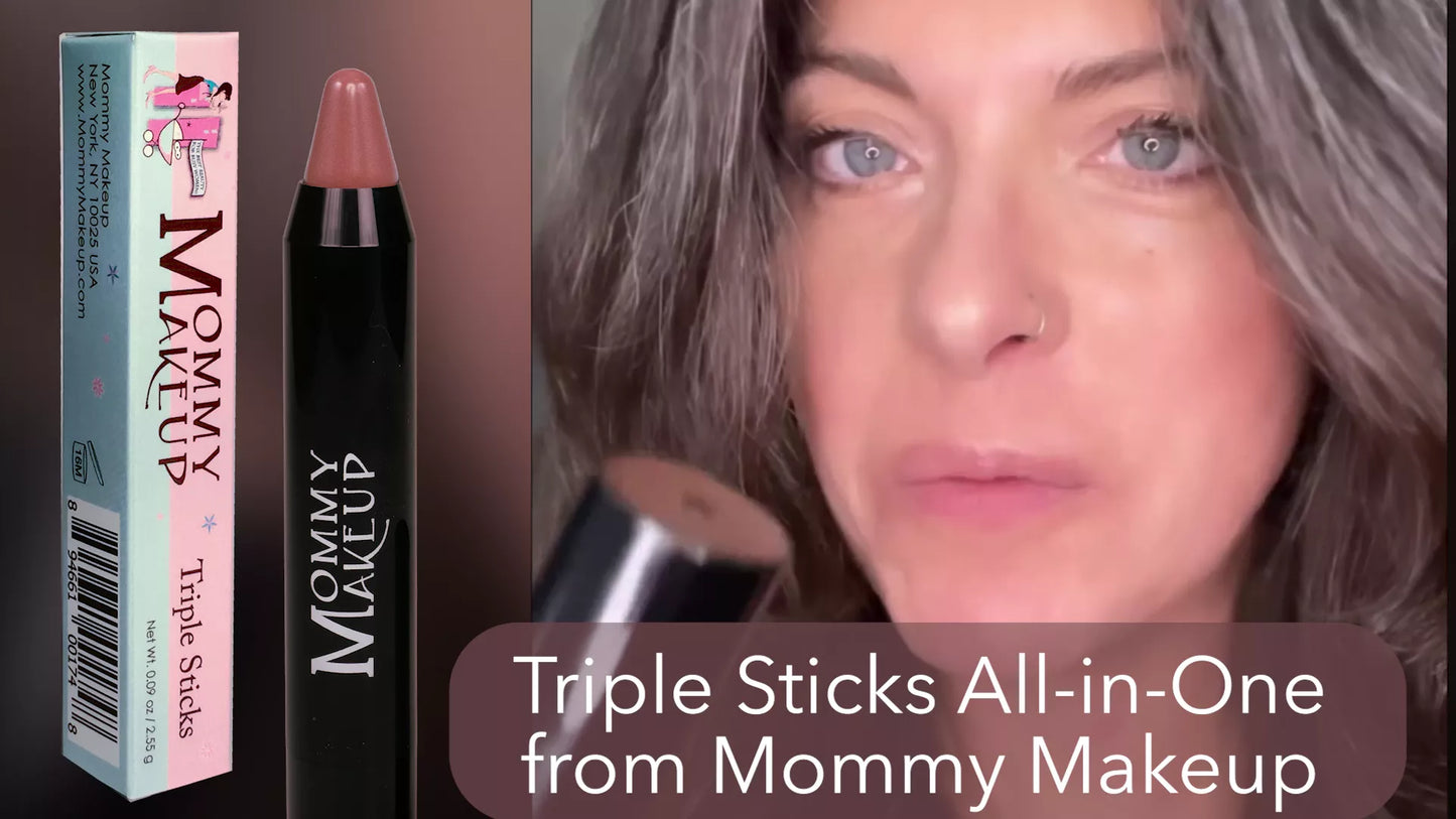 Triple Sticks Lipstick, Cream Blush, and Treatment in Bare Babe