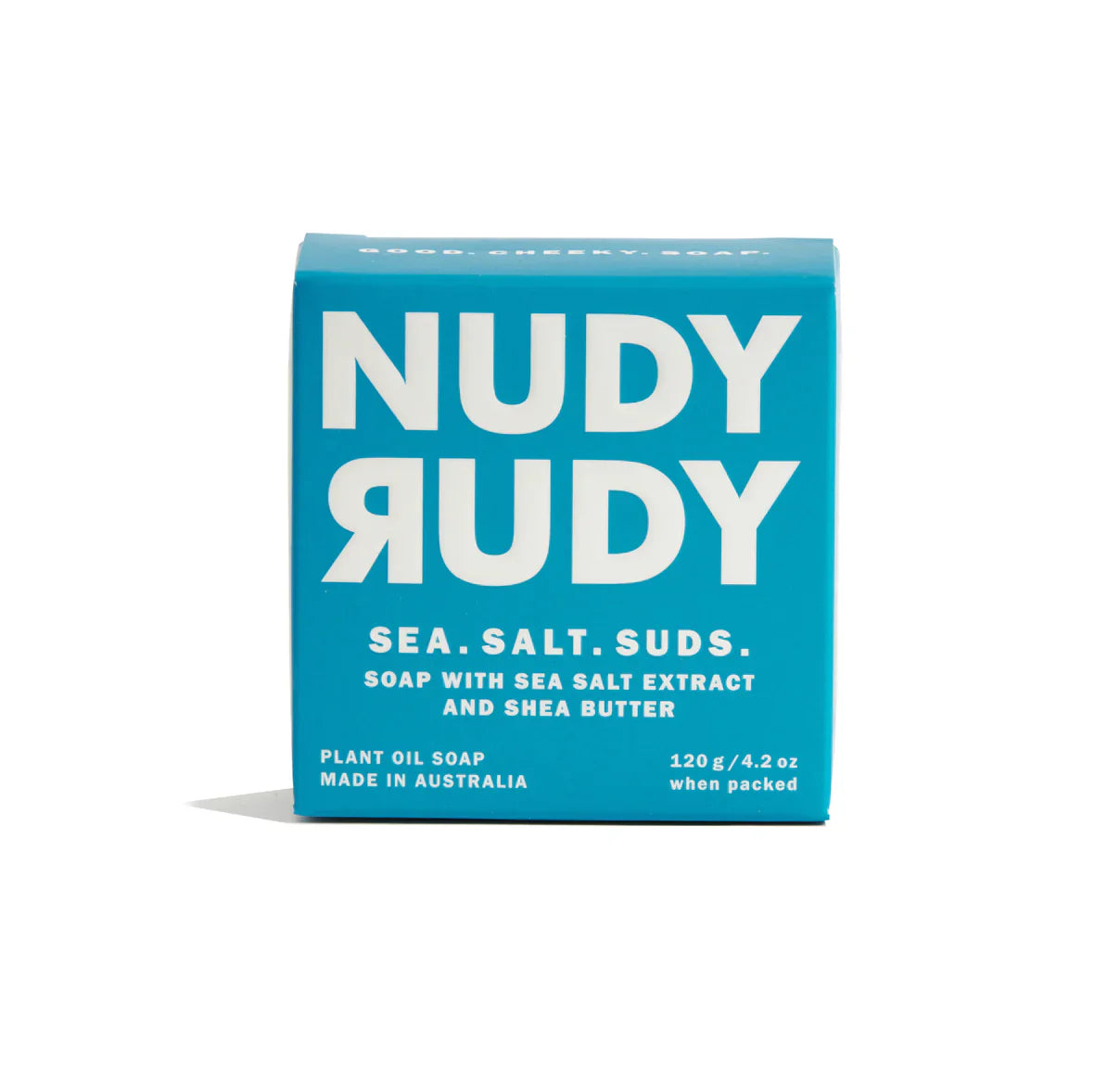 Nudy Rudy - Sea Salt Soap Bar, 4.2 oz - Natural Exfoliating Cleanser