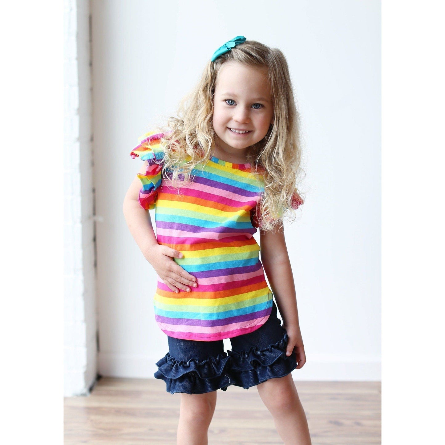 Denim Ruffle Shorties