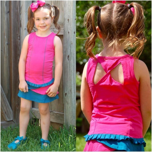 Tank and Tiered Bike Skort Sets