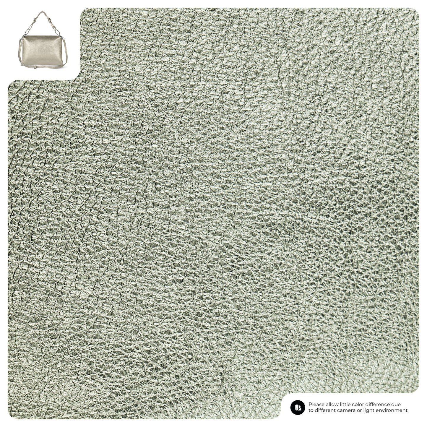 Metallic Calf Leather Shoulder Bag