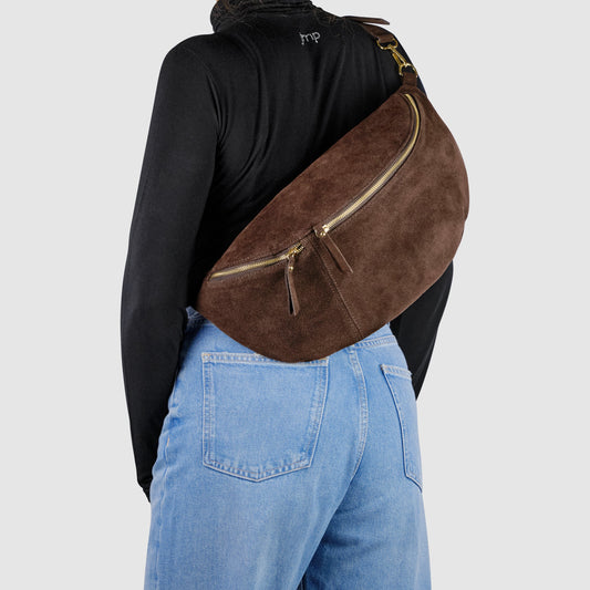 Suede Leather Crossbody Bag