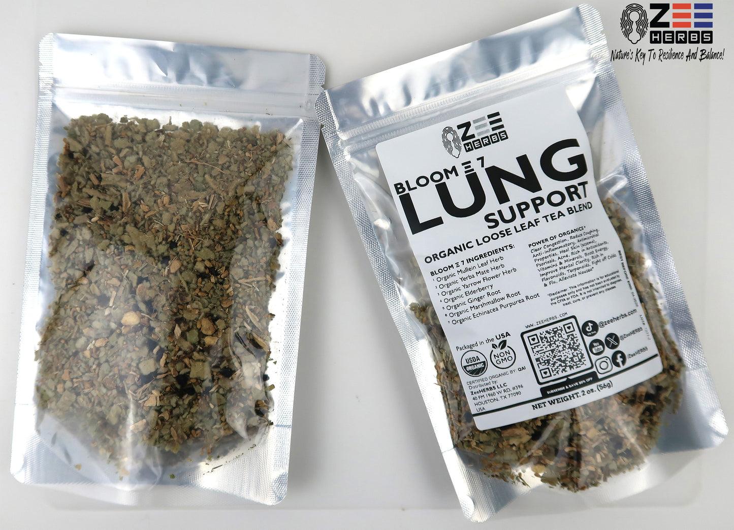 BLOOM ฮ 7 Tea Blend Loose Leaf for Daily Wellness - 2 oz (56g)