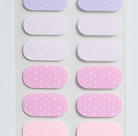 Pinks and Blues Gel Nails