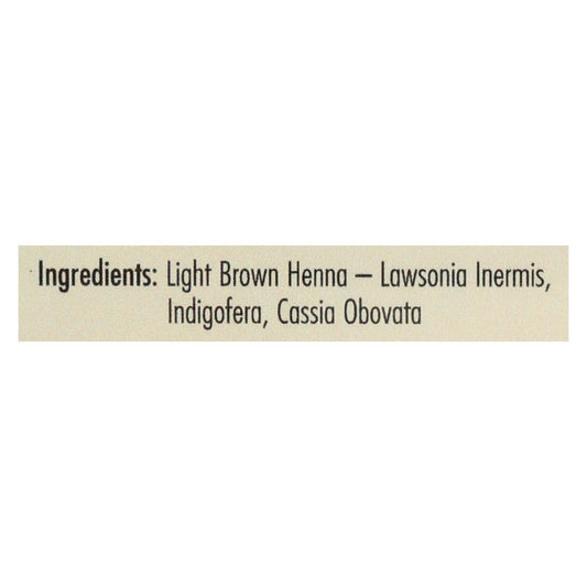 Rainbow Henna Hair Color & Conditioner, Light Brown 4 Oz