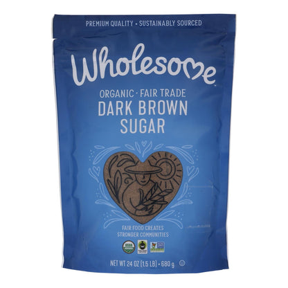 Organic Dark Brown Sugar, 24 Oz, Case of 6