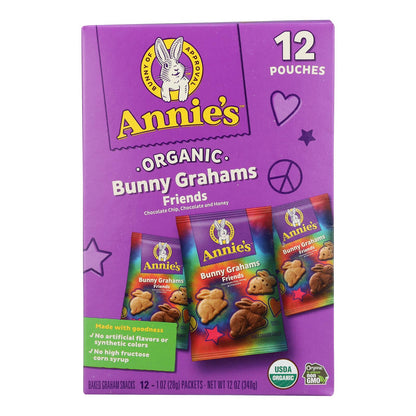 Annie's Organic Bunny Grahams Snack Pack, 12/1 oz, Case of 4