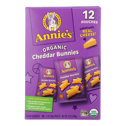 Annie's Organic Cheddar Bunny Crackers - 4 Pack