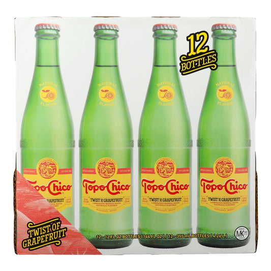 Topo Chico Grapefruit Sparkling Water, 12-Pack 12 oz Cans