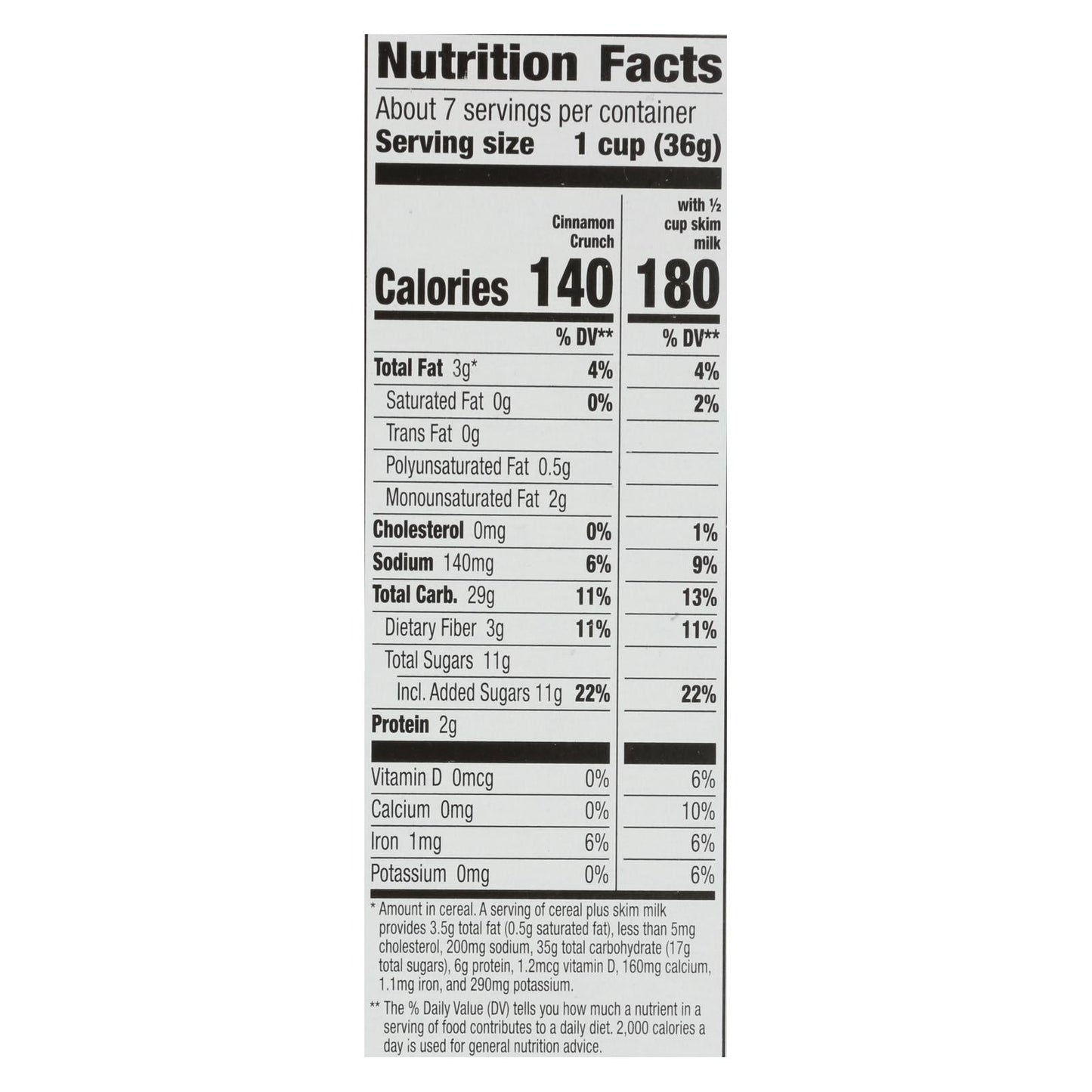 Cascadian Farm Organic Cinnamon Crunch Cereal, 10-Pack