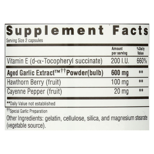 Kyolic Aged Garlic Healthy Heart 100 Capsules