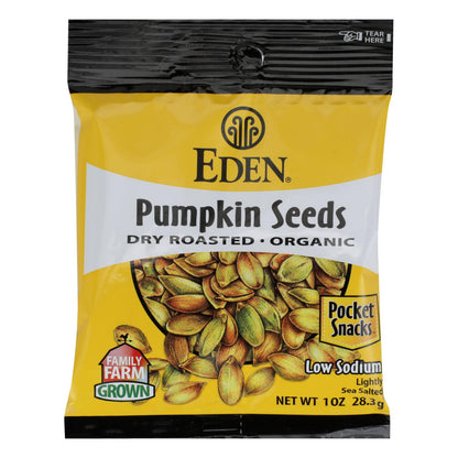 Eden Foods Organic Dry Roasted Salted Pumpkin Seeds 1oz, 12pk