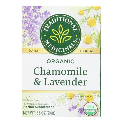 Organic Chamomile Lavender Tea, Caffeine-Free, 6 Boxes, 16 Bags