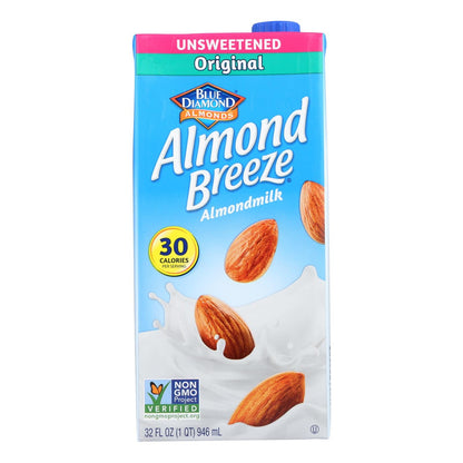 Almond Breeze Unsweetened Almond Milk, 12-Pack, 32 Fl Oz