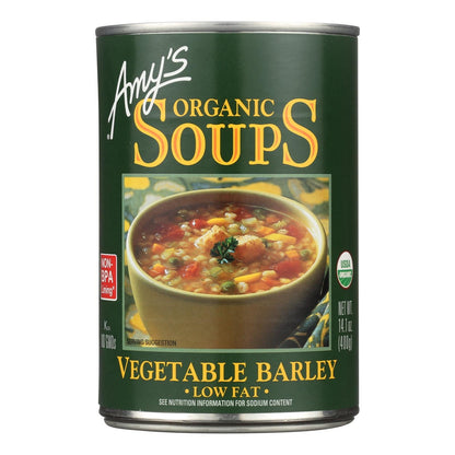 Amy's Organic Veggie Barley Soup, Low Fat, 12 Pack, 14.1 Oz