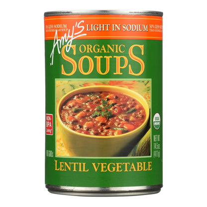 Amy's Organic Low Sodium Lentil Vegetable Soup, 12-Pack