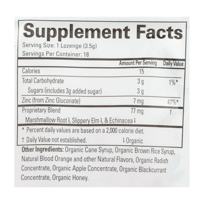 Thera Zinc Lozenges - Blood Orange - 18 Count