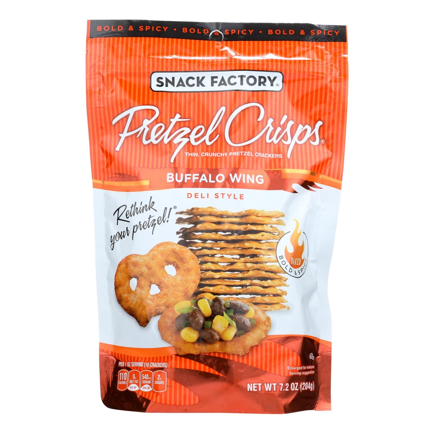 Buffalo Wing Pretzel Crisps - 12 Pack (7.2 OZ Each)