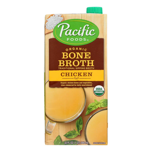 Pacific Natural Foods Chicken Bone Broth, 12-pack, 32 Oz