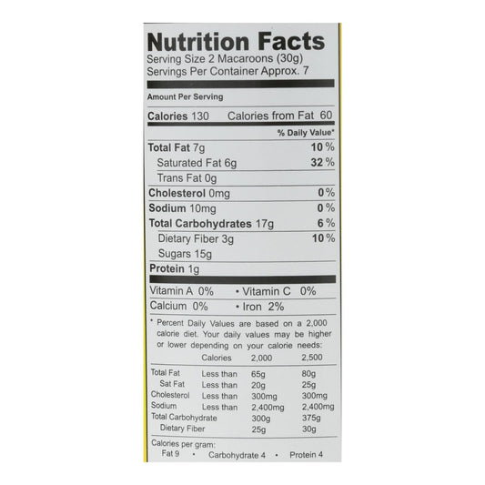 Jennie's Coconut Macaroon - Case Of 12 - 8 Oz.