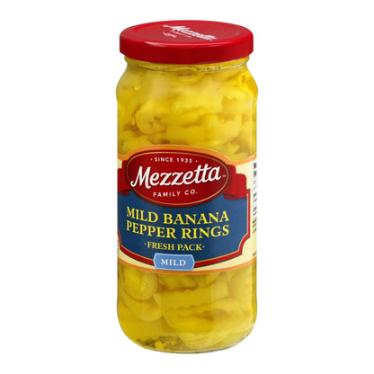 Mezzetta Mild Deli Sliced Pepper Rings, 6-Pack, 16 Fl Oz