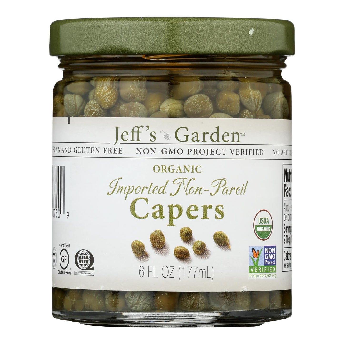 Jeff's Natural Imported Non Pareil Capers, 6 Pack, 6 oz Each