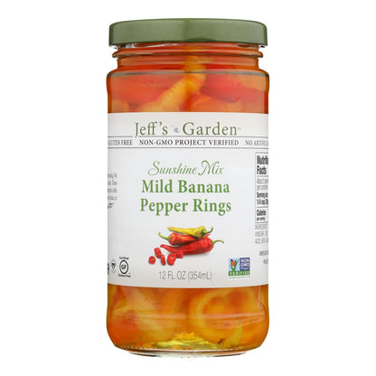Jeff's Natural Mild Sliced Banana Peppers, 6x12 Fl Oz