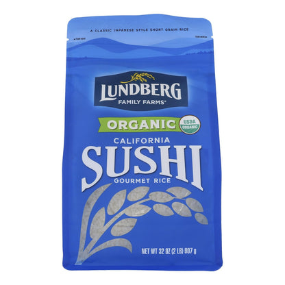 Lundberg Organic Sushi White Rice, 6-Pack, 2 lb Each