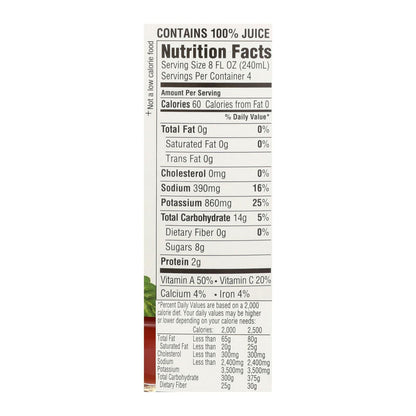 Rw Knudsen Organic Tomato Juice  - Case of 6 - 32 FZ
