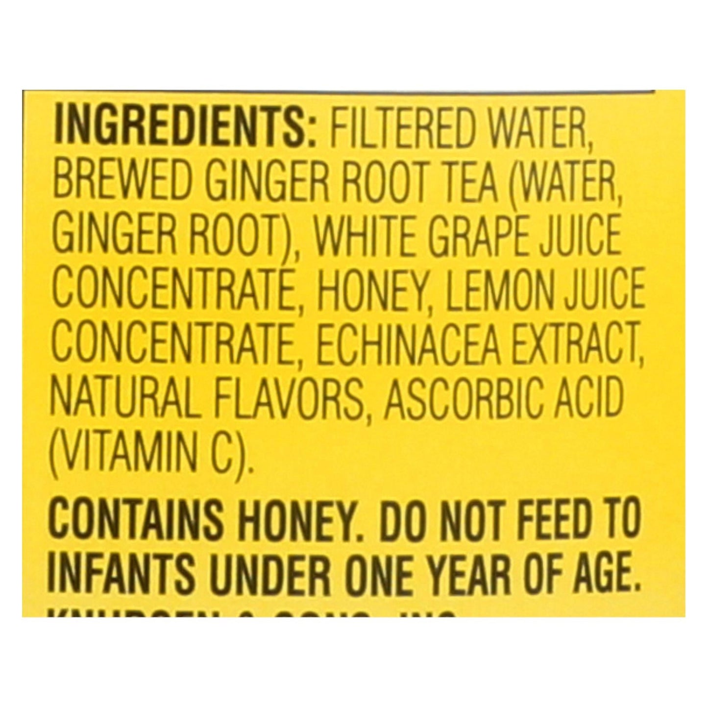 Rw Knudsen Lemon Ginger Echinacea Juice  - Case of 6 - 32 FZ