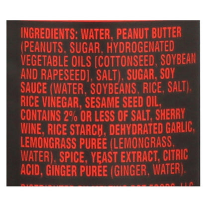 House Of Tsang Peanut Sauce, Bangkok Padang, 6 Pack, 11.5 oz