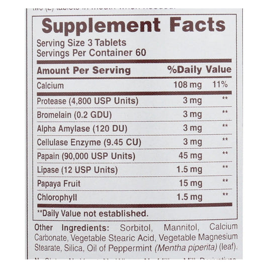 Super Papaya Enzyme Plus Chewables - 180 Tablets