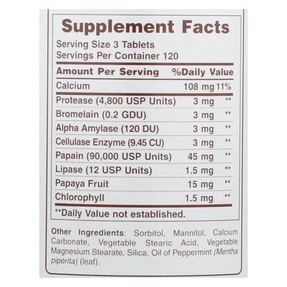 Super Papaya Enzyme Plus Chewables - 360 Tablets