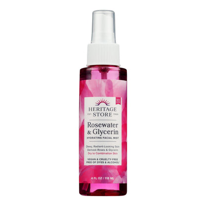 Heritage Products Rosewater and Glycerin Spray - 4 fl oz