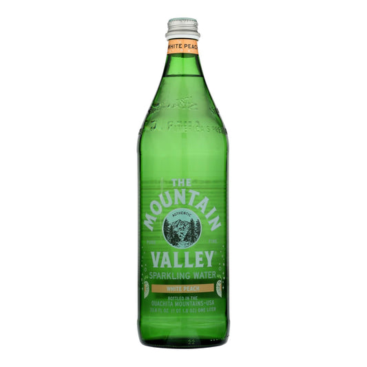 Mountain Valley White Peach Sparkling Water, 12 x 1L Case