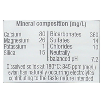 Evian Natural Spring Water, 12-Pack, 50.7 FL oz.