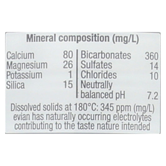 Evian Natural Spring Water, 12-Pack, 50.7 FL oz.