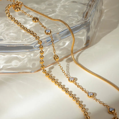 18K Gold-Plated Layered Inlaid Zircon Bracelet